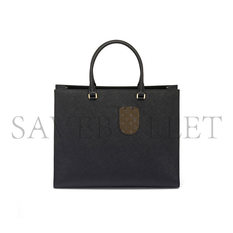 Pra*a medium saffiano leather tote bag 1ba337 (28*22*9cm)